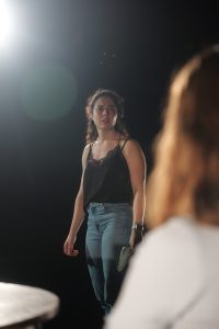 actress Asya Kadic in a play by The Actors Circle Berlin in 2025
